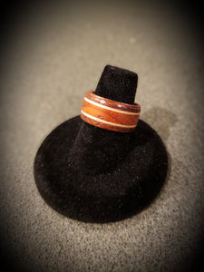 Lacewood and Padauk with Maple Accent Wooden Ring