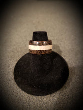 Load image into Gallery viewer, Stunning Exotic African Wenge and Curly Maple Wooden Ring