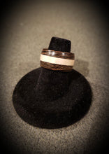 Load image into Gallery viewer, Stunning Exotic African Wenge and Curly Maple Wooden Ring