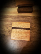 Load image into Gallery viewer, African Mahogany and Wenge Coasters with Wenge holder